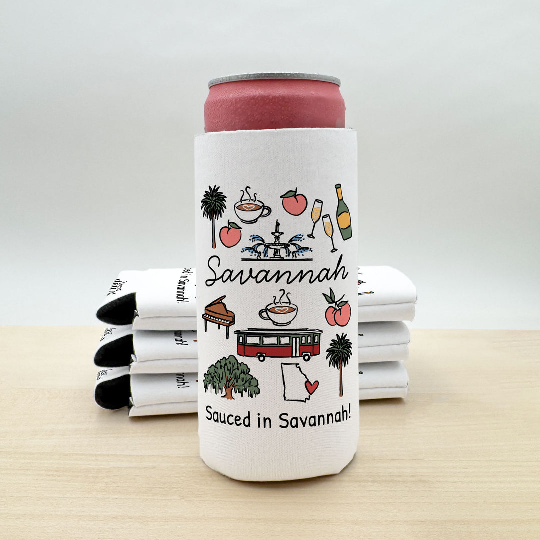 Savannah Can Cooler — Personalized Bachelorette Party Can Cooler