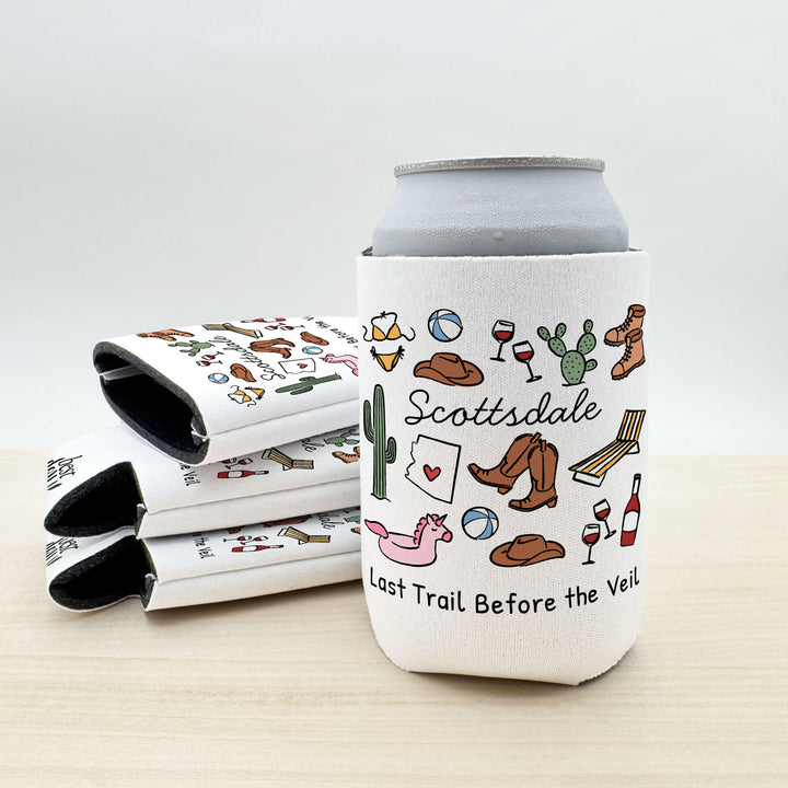 Scottsdale Can Cooler — Personalized Bachelorette Party Can Cooler
