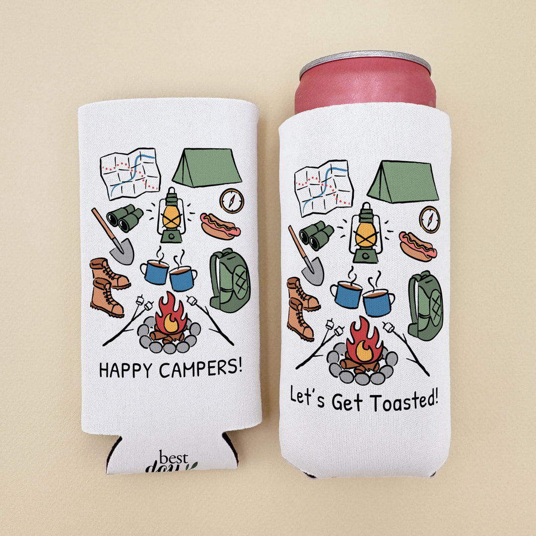 Camping Can Cooler — Personalized Bachelorette Party Can Cooler