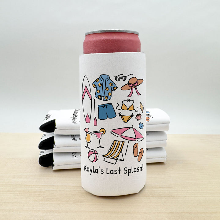 Beach Can Cooler — Personalized Bachelorette Party Can Cooler