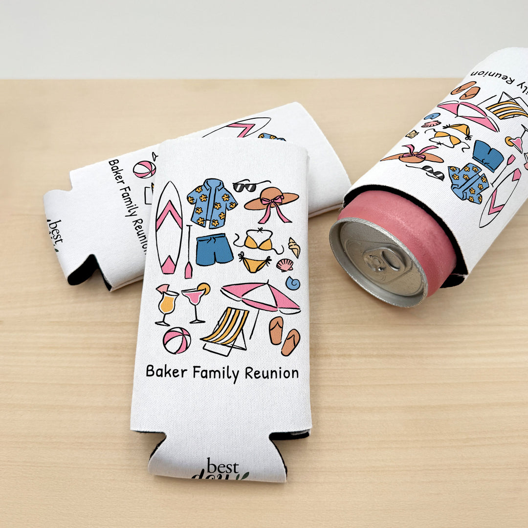 Beach Can Cooler — Personalized Bachelorette Party Can Cooler