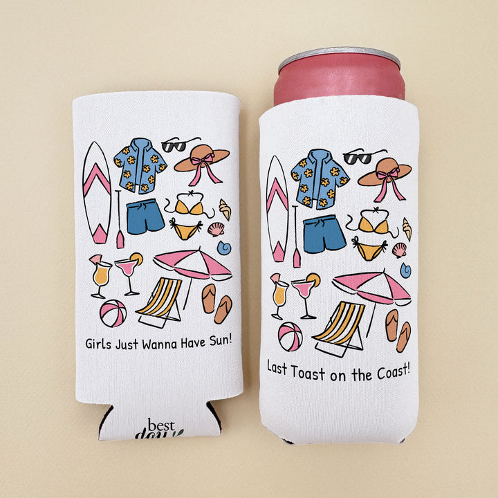 Beach Can Cooler — Personalized Bachelorette Party Can Cooler
