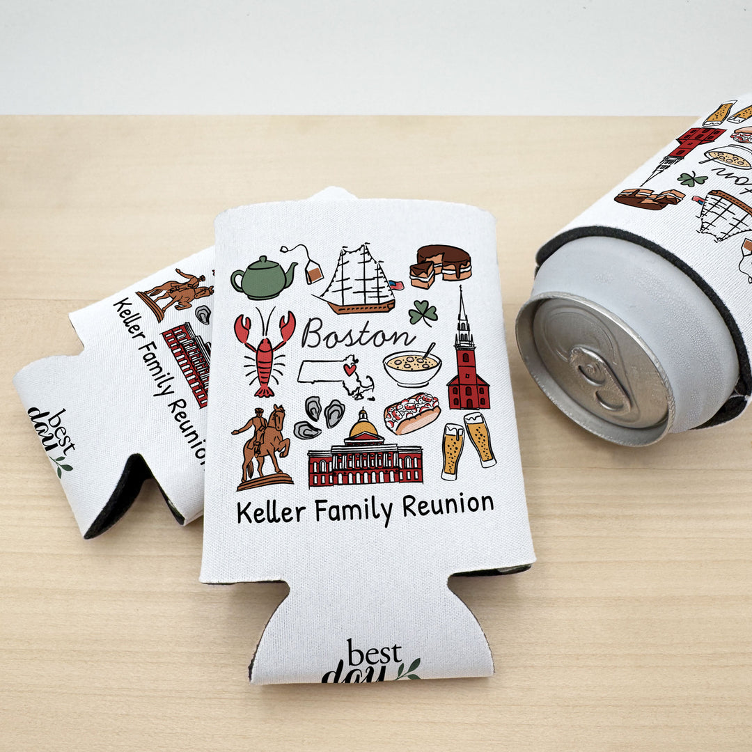 Boston Can Cooler — Personalized Bachelorette Party Can Cooler