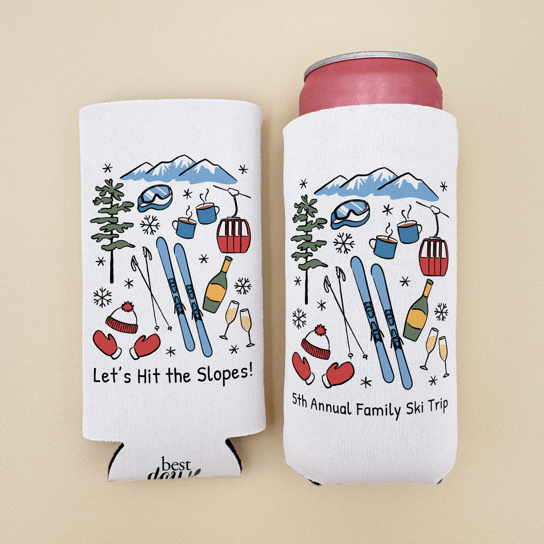 Ski Can Cooler — Personalized Bachelorette Party Can Cooler