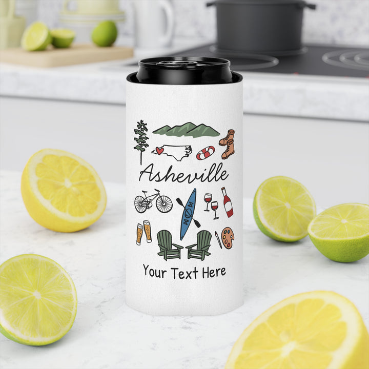 Asheville Can Cooler — Personalized Bachelorette Party Can Cooler