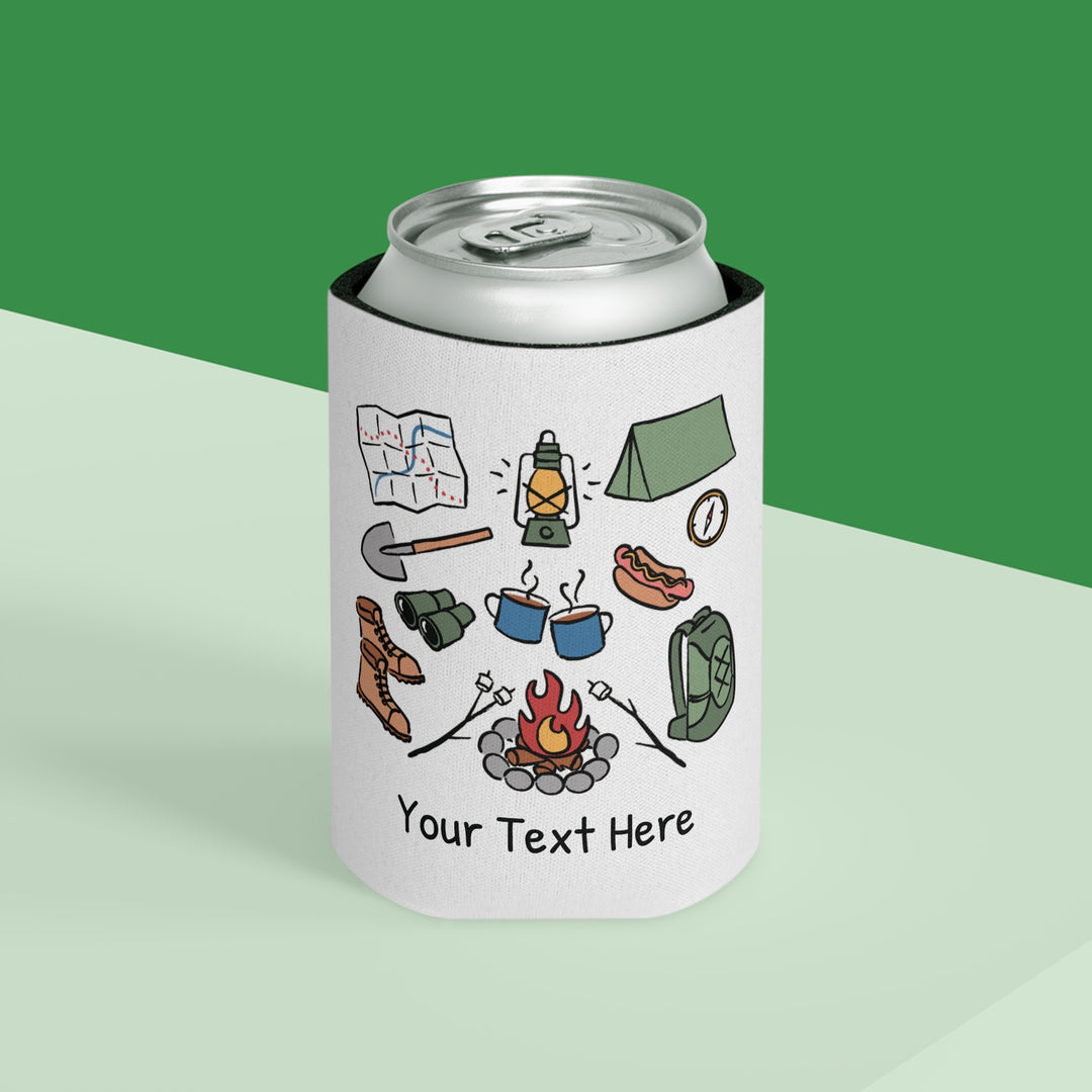 Camping Can Cooler — Personalized Bachelorette Party Can Cooler