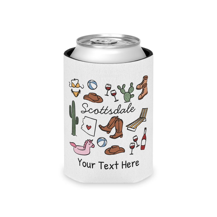 Scottsdale Can Cooler — Personalized Bachelorette Party Can Cooler