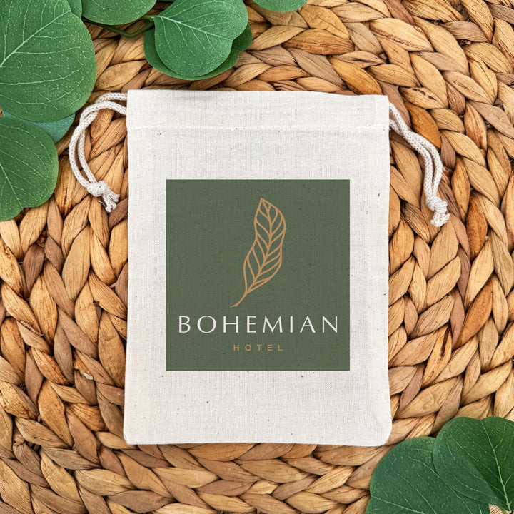 Custom Cotton Bags, Corporate Mini Drawstring Totes, Custom Logo Totes, Personalized Totes, Printed Corporate Gift Bag, 5" x 7"