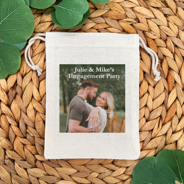 Create Your Own Wedding Favor Bags, Custom Mini Drawstring Tote Bag, Hangover Kit, Wedding Favor for Guests, Printed 5" x 7" Bag