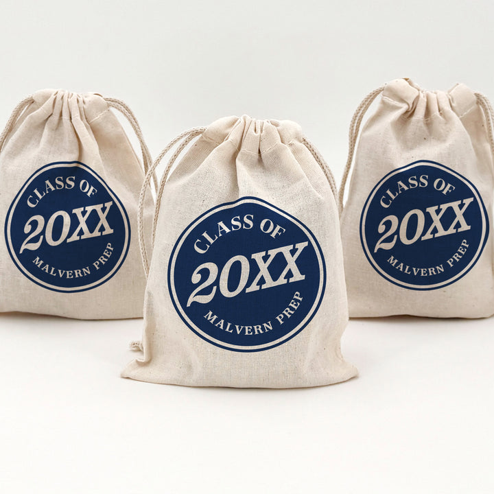 Malvern Prep Graduation, Class of 20XX Badge, Drawstring Bags