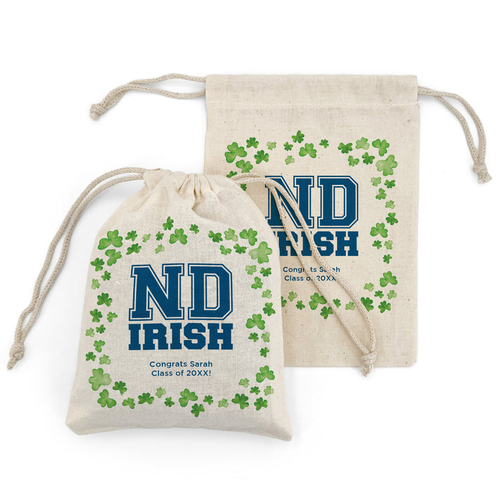 ND Irish, Personalized Drawstring Bags