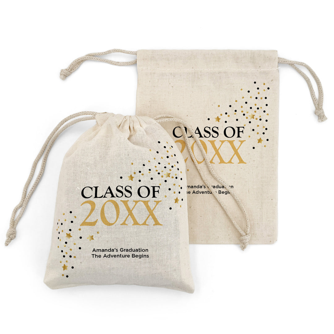 Grad Confetti Stars, Graduation Party Favor Bags, Drawstring Bags