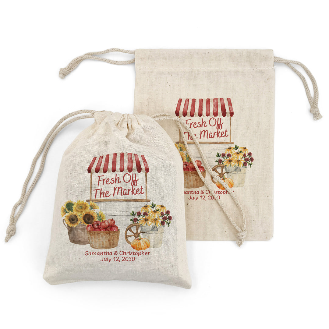 Fall Fresh Off the Market, Bridal Shower Drawstring Bags