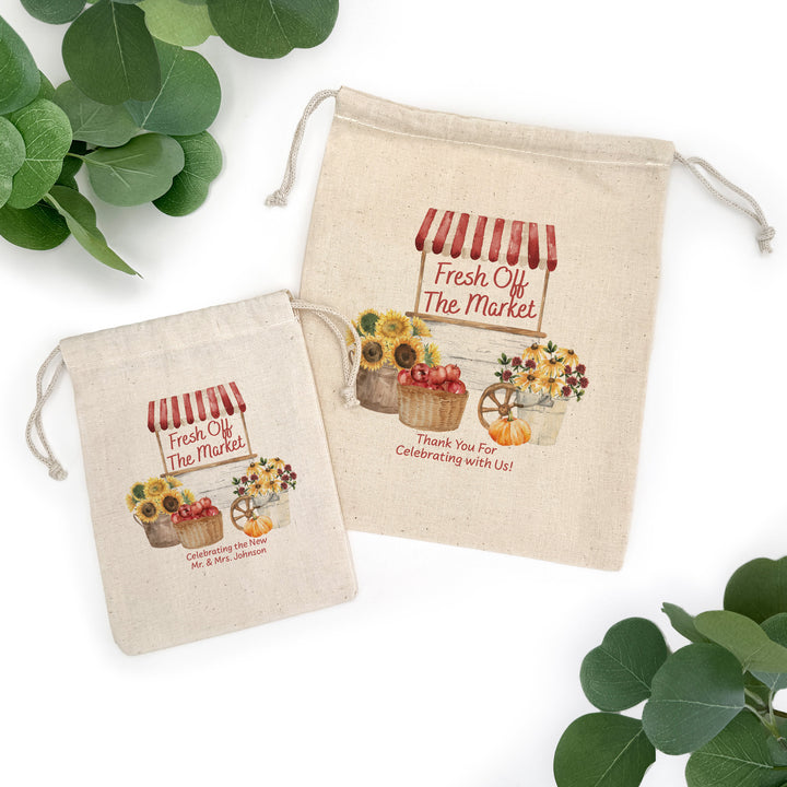 Fall Fresh Off the Market, Bridal Shower Drawstring Bags