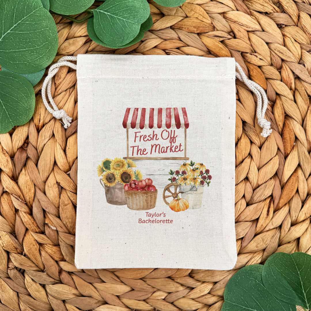 Fall Fresh Off the Market, Bridal Shower Drawstring Bags