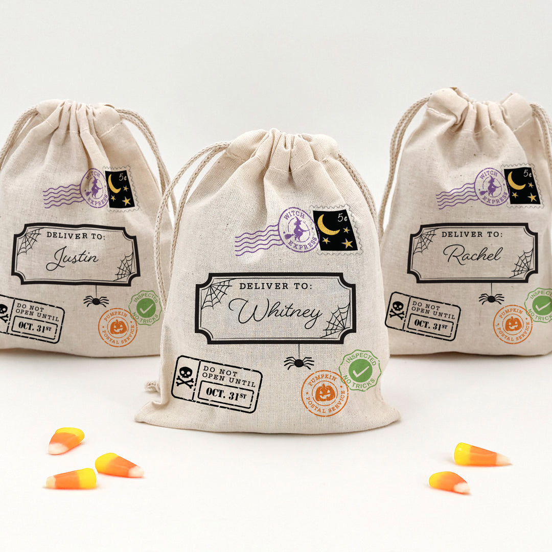Special Delivery Mini Halloween Sack, Halloween Goodie Bag, Do Not Open Until October 31st