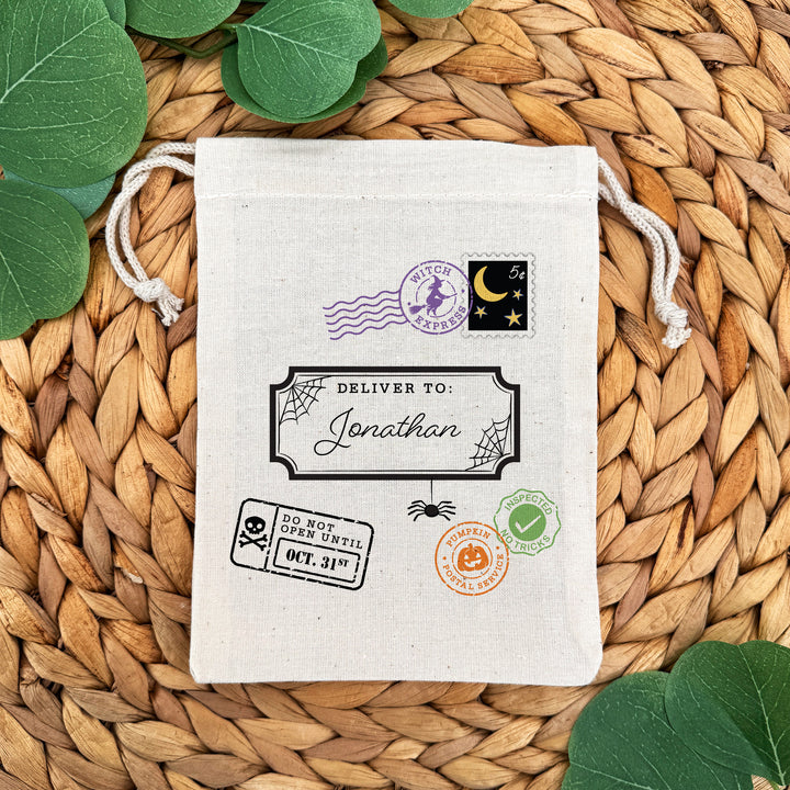 Special Delivery Mini Halloween Sack, Halloween Goodie Bag, Do Not Open Until October 31st