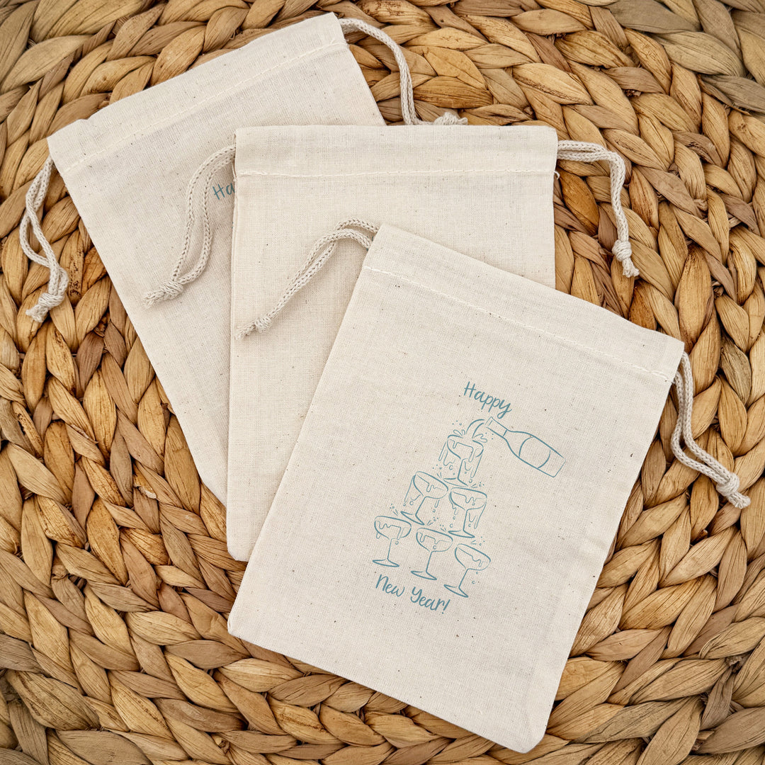 Champagne Tower Doodle, Drawstring Bags