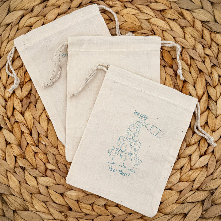 Champagne Tower Doodle, Drawstring Bags