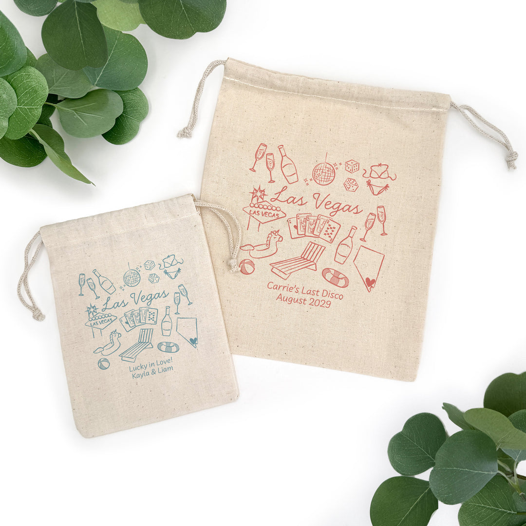 Custom Drawstring Bags, Girls Trip, Las Vegas Bachelorette Bags
