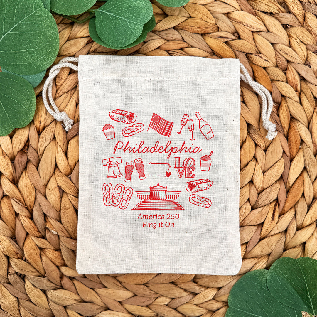 Custom Drawstring Bags, Girls Trip, Philadelphia Bachelorette Bags
