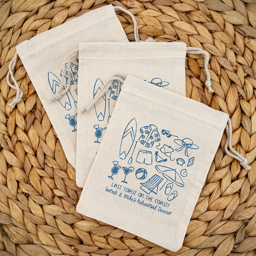 Custom Drawstring Bags, Girls Trip, Beach Bachelorette Bags