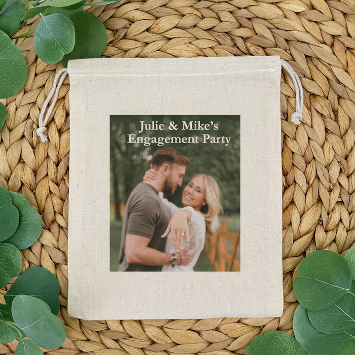 Create Your Own Wedding Favor Bags, Custom Mini Drawstring Tote Bag, Hangover Kit, Wedding Favor for Guests, Printed 8" x 10" Bag