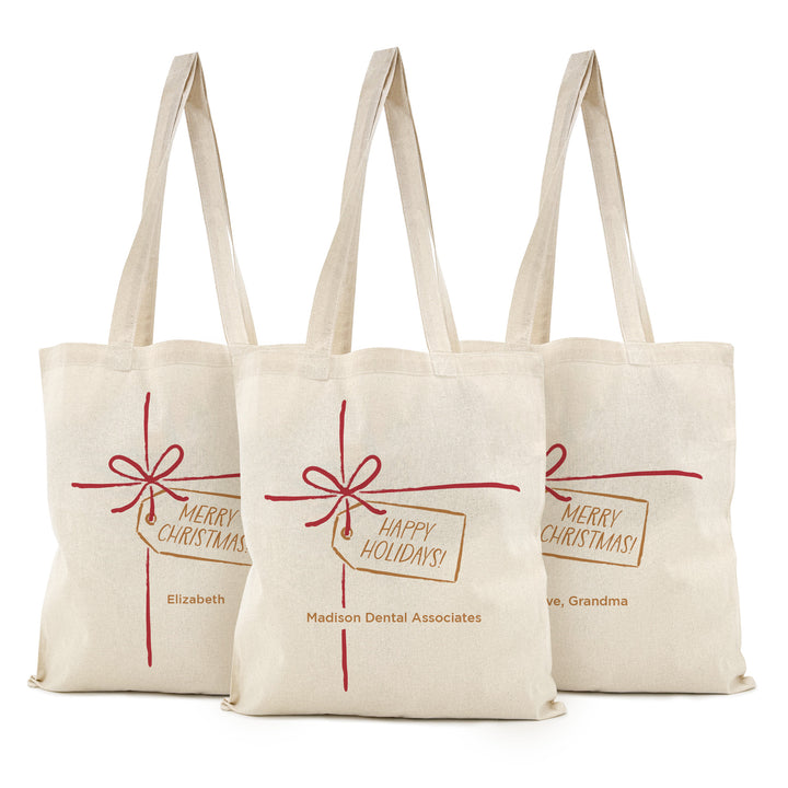 Holiday Gift Tag, Tote Bag