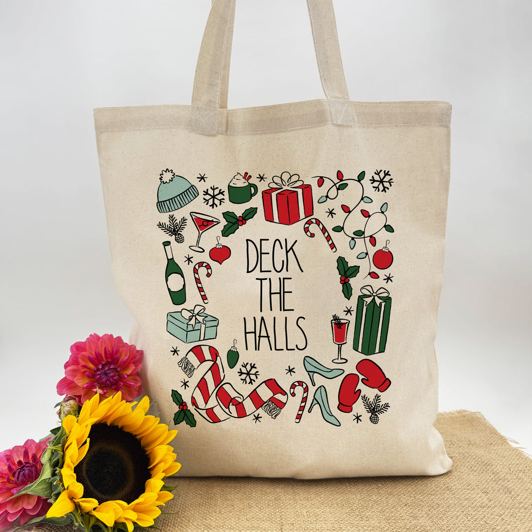 Holiday Shopping Doodle, Tote Bag