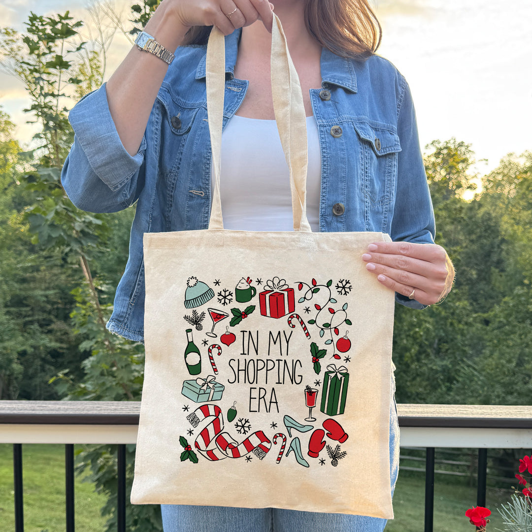 Holiday Shopping Doodle, Tote Bag