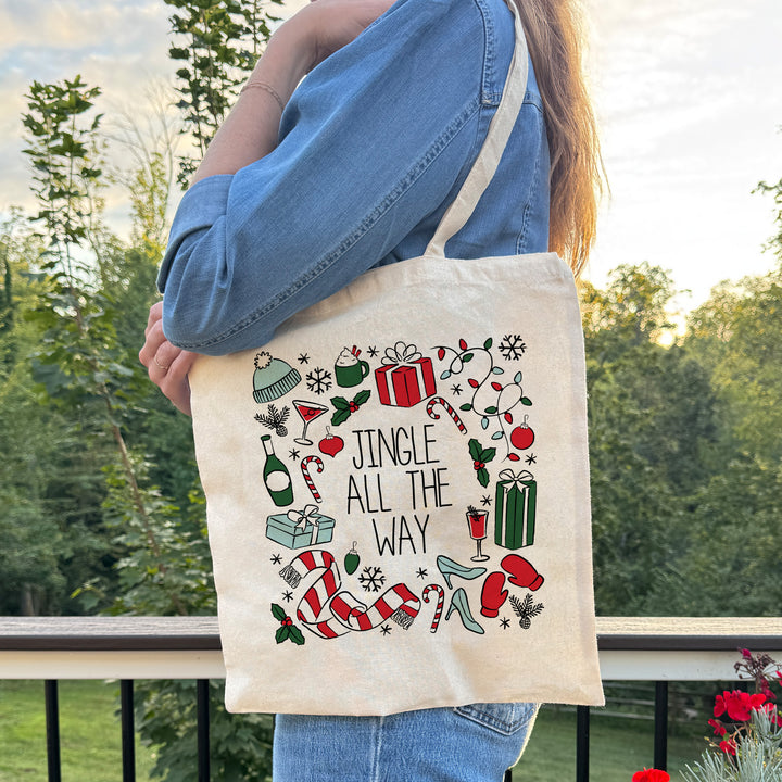 Holiday Shopping Doodle, Tote Bag