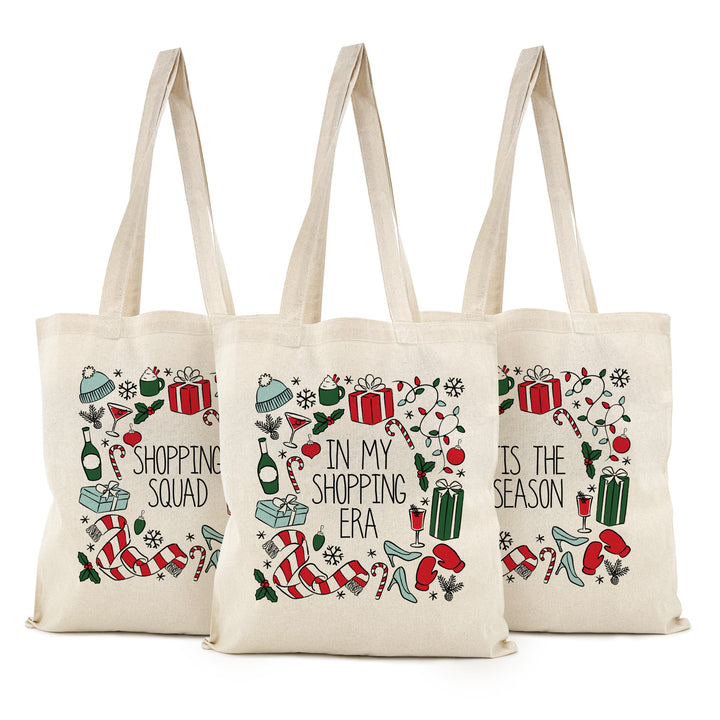 Holiday Shopping Doodle, Tote Bag