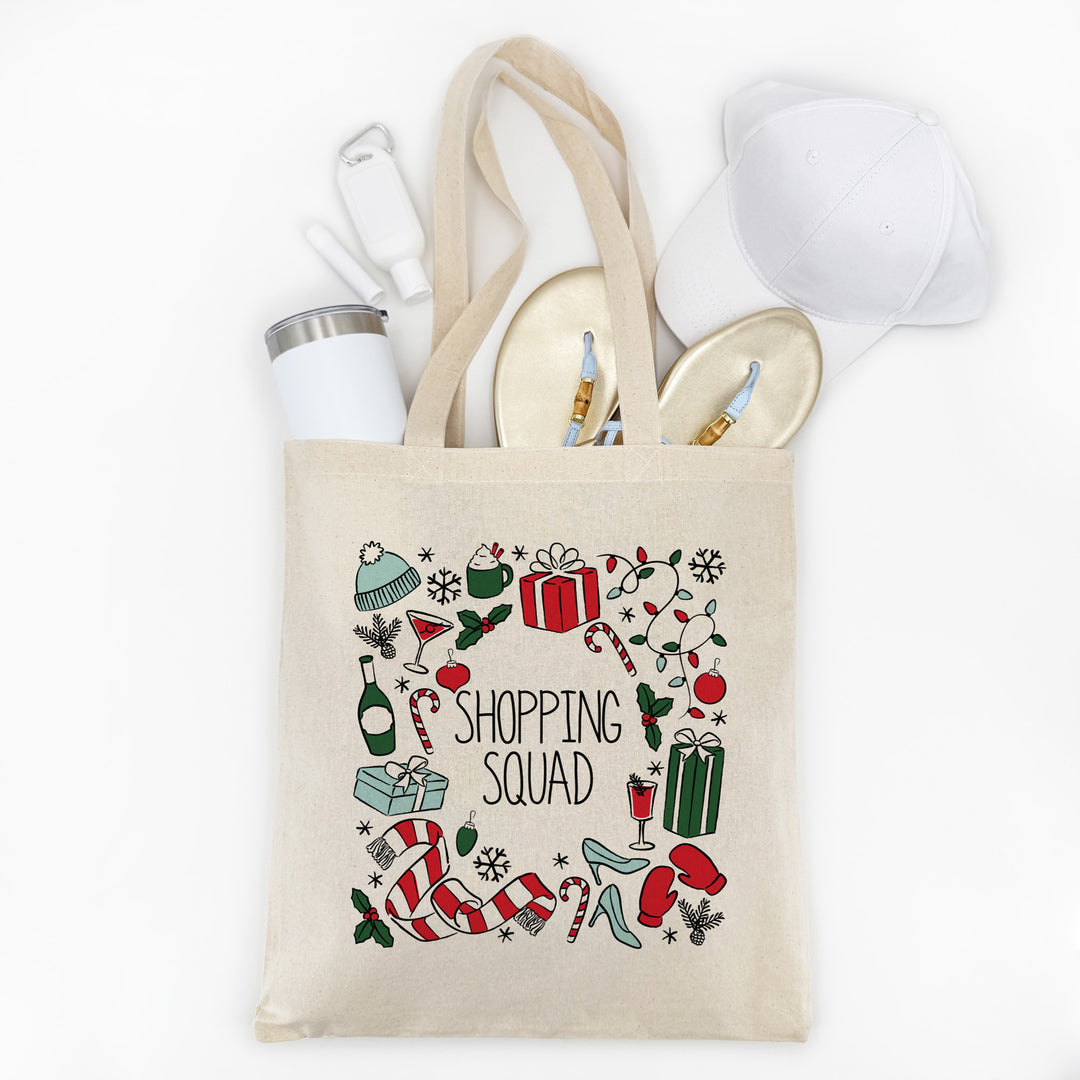 Holiday Shopping Doodle, Tote Bag