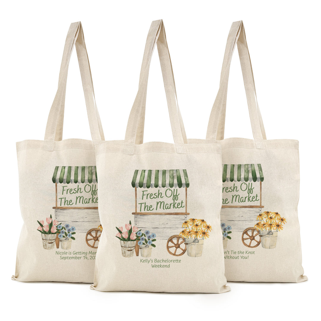 Fresh Off the Market, Bridal Shower Favors, Tote Bags