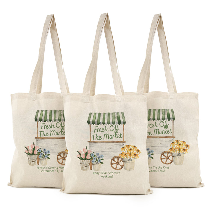 Fresh Off the Market, Bridal Shower Favors, Tote Bags