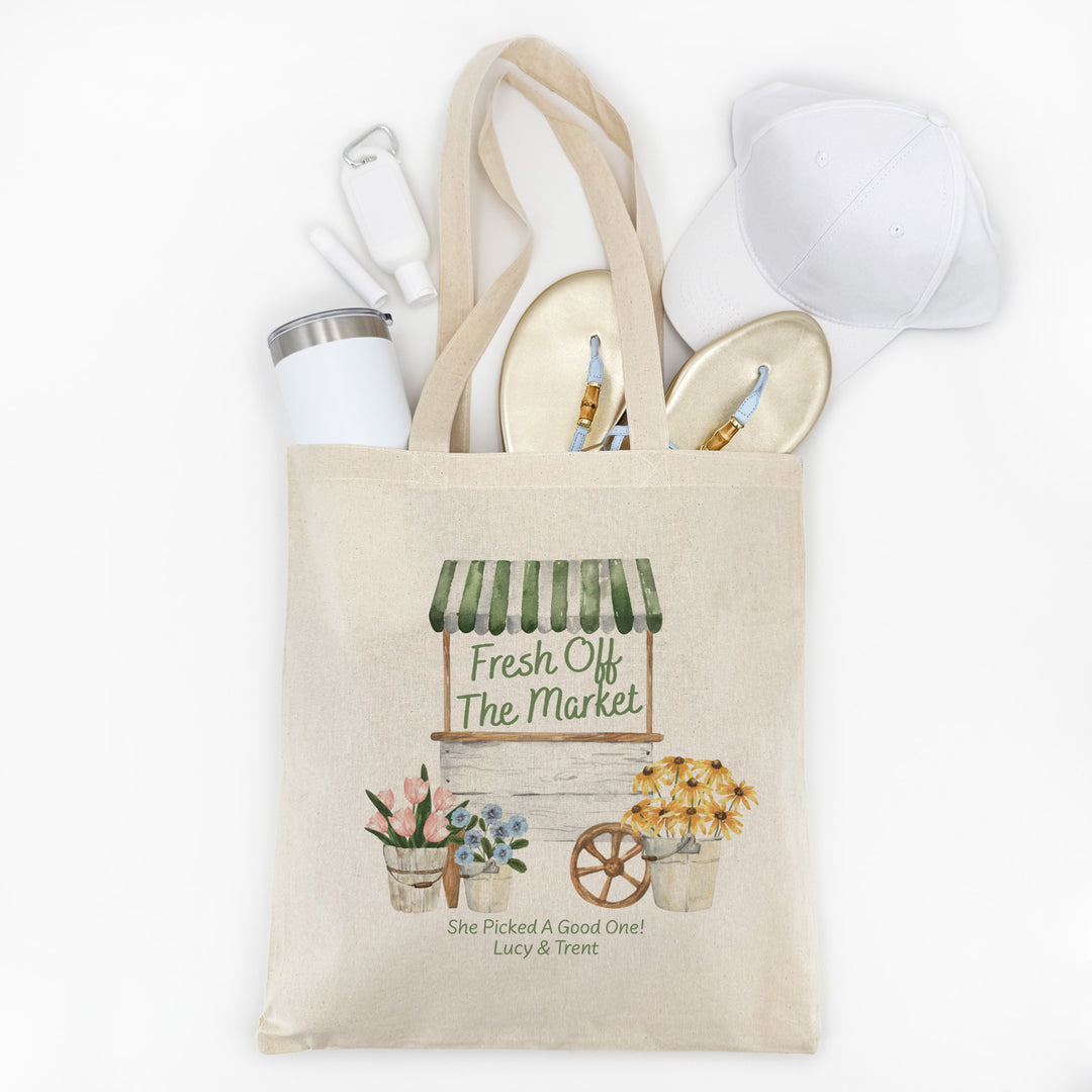 Fresh Off the Market, Bridal Shower Favors, Tote Bags
