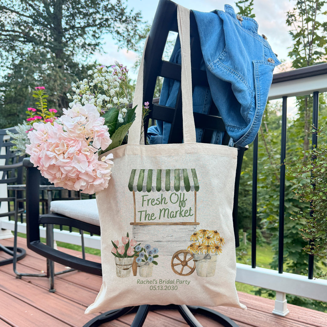 Fresh Off the Market, Bridal Shower Favors, Tote Bags