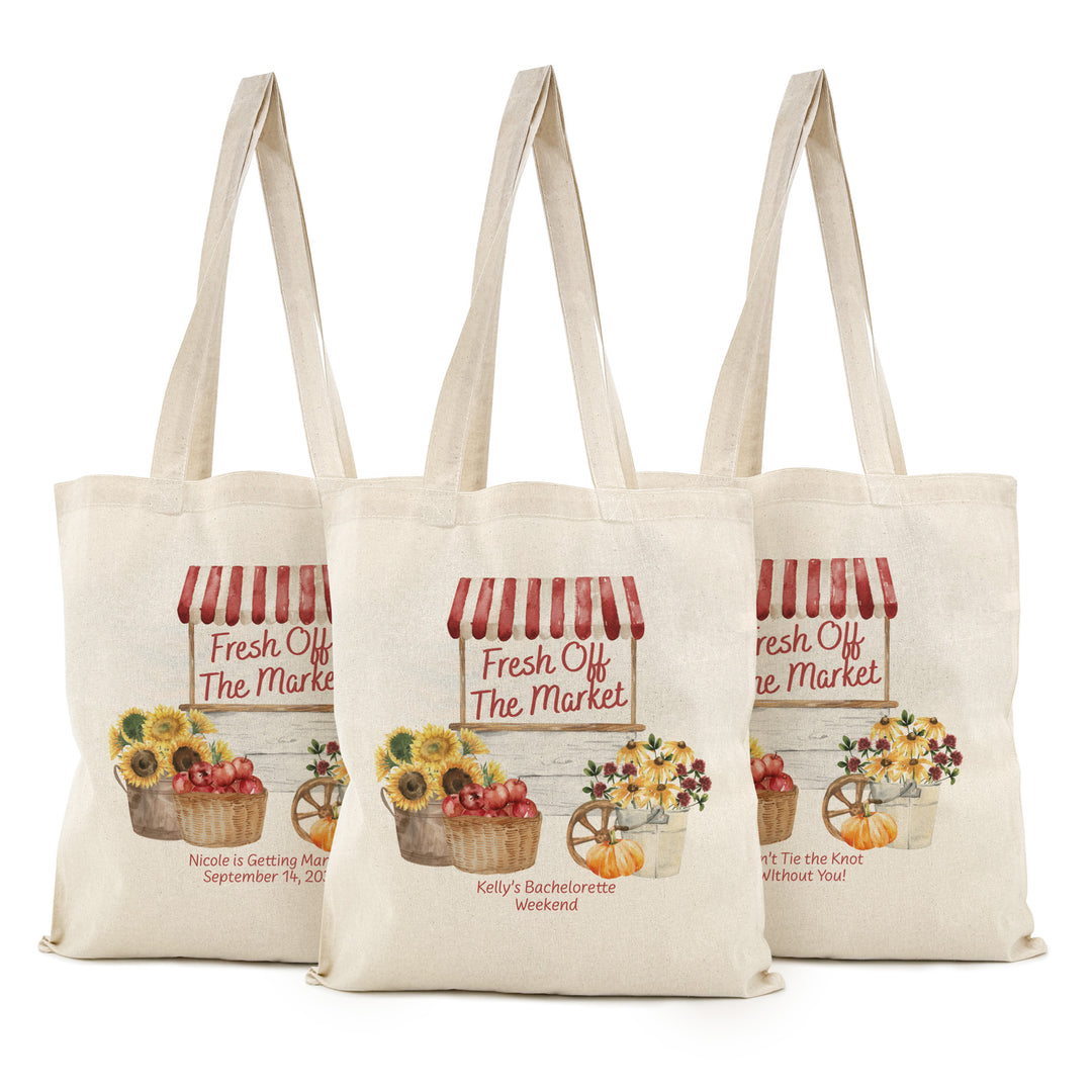 Fall Fresh Off the Market, Bridal Shower Favors, Tote Bags
