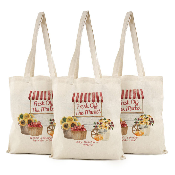 Fall Fresh Off the Market, Bridal Shower Favors, Tote Bags