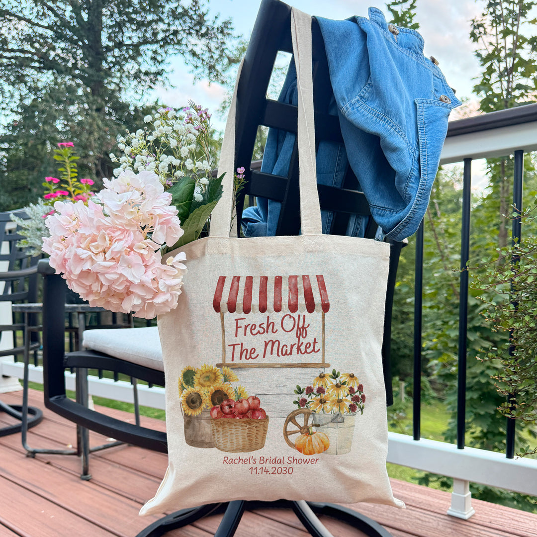 Fall Fresh Off the Market, Bridal Shower Favors, Tote Bags