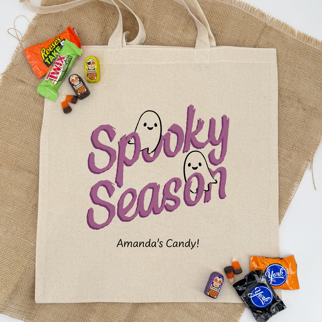 Custom Tote Bags, Custom Trick or Treat Bags, Halloween Candy Totes, Spooky Season Tote Bags