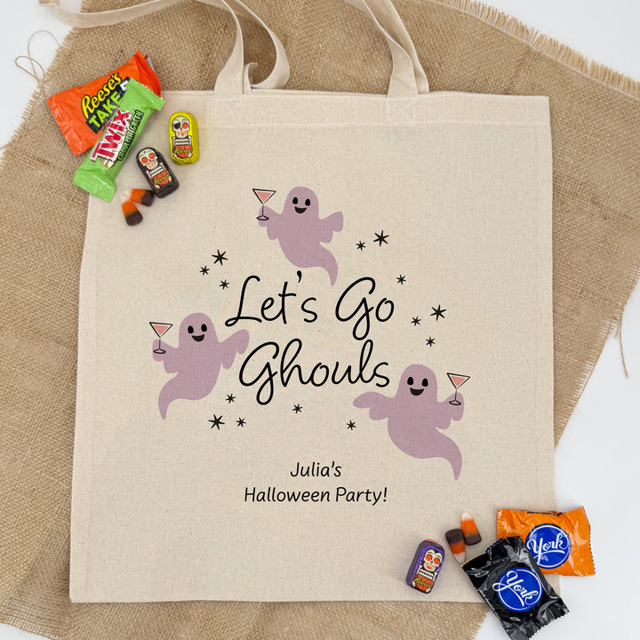 Custom Tote Bags, Custom Trick or Treat Bags, Halloween Candy Totes, Let&
