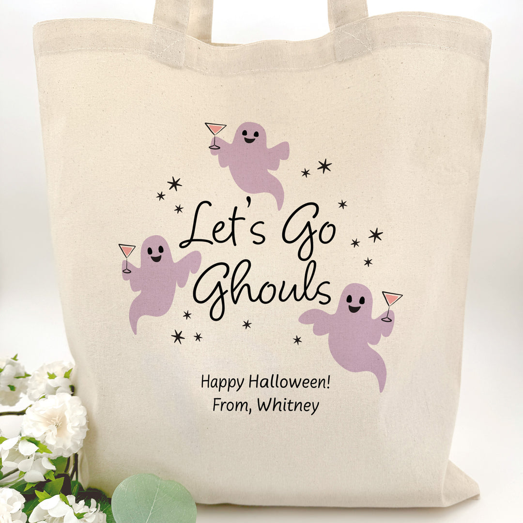 Custom Tote Bags, Custom Trick or Treat Bags, Halloween Candy Totes, Let&