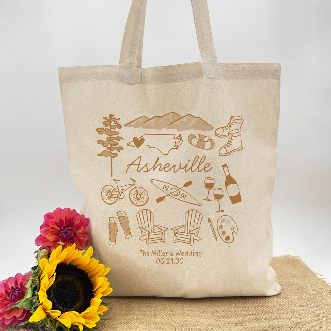 Asheville Bachelorette Tote Bags