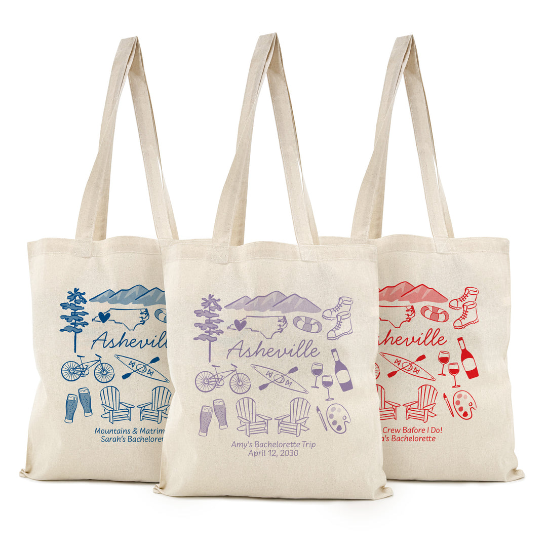 Asheville Bachelorette Tote Bags