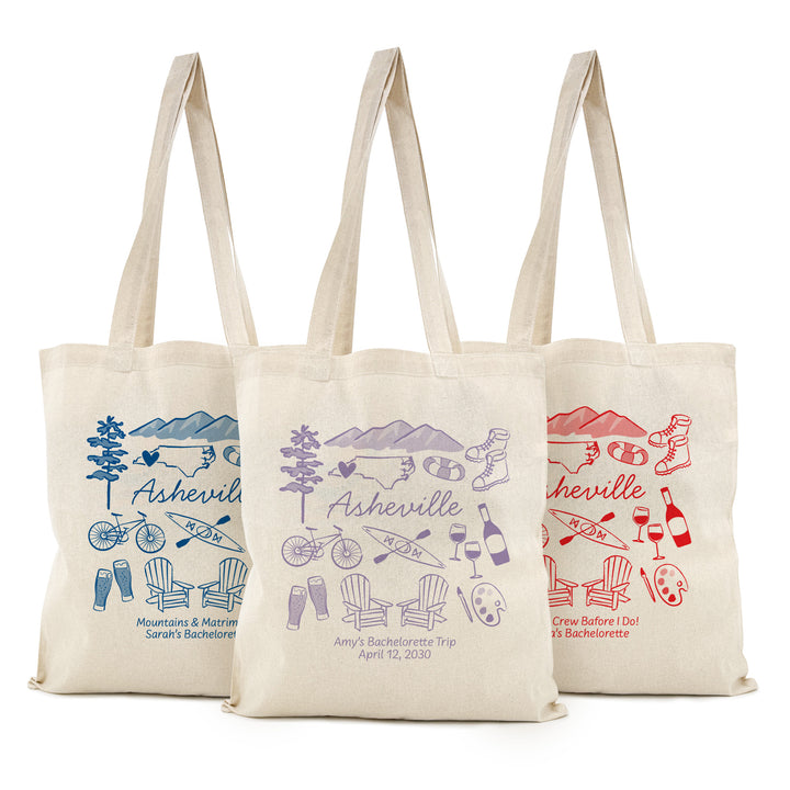 Asheville Bachelorette Tote Bags