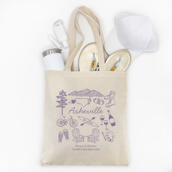 Asheville Bachelorette Tote Bags