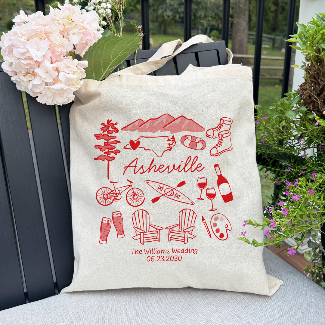 Asheville Bachelorette Tote Bags