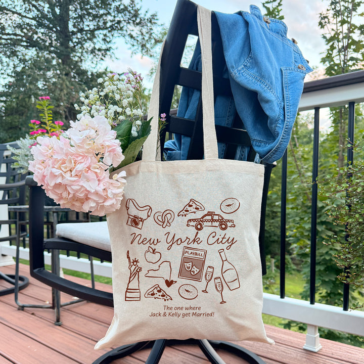 New York Bachelorette Tote Bags