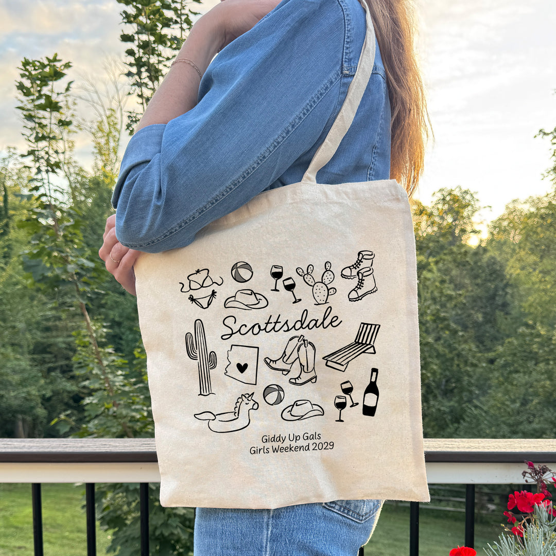 Scottsdale Bachelorette Tote Bags